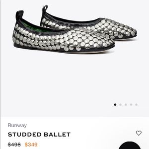 Tory Burch Runway Studded Ballet Flats